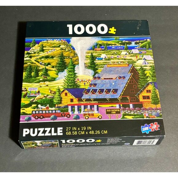 Sure‑Lox “Old Faithful Inn” 1000‑Piece Jigsaw Puzzle – NEW & SEALED - Picture 1 of 2